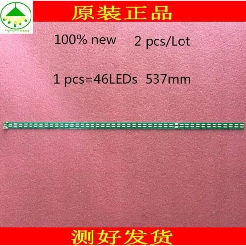2 PCS 100% new 46LED 537mm LED strip 49Inch FHD R L type G1GAN01-0791A G1GAN01-0792A for LG 49LF5400 MAK63267301 NC490EUN