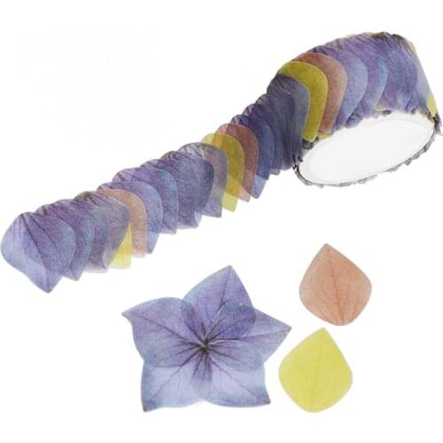 200PCS/Roll Masking Scrapbook Sticker Sticky Paper Flower Petals Tape Washi Tape Balloon flower