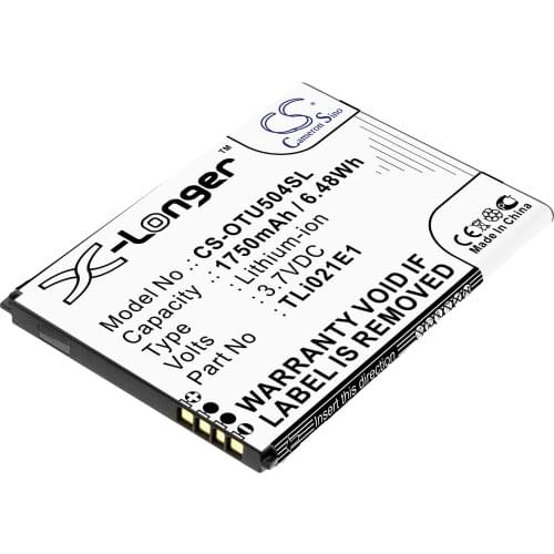 CS 1750mAh / 6.48Wh battery for Alcatel OT-5047U, U5 HD CAB2150008C1, TLi021E1