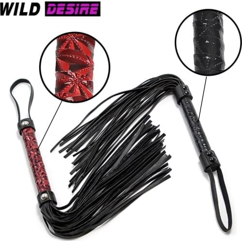 Diamond handle Slut Slave Whip Adult Games BDSM Torture otic Soft Leather Couple Fetish Stimulates Queen Whips toy Bondage Sex