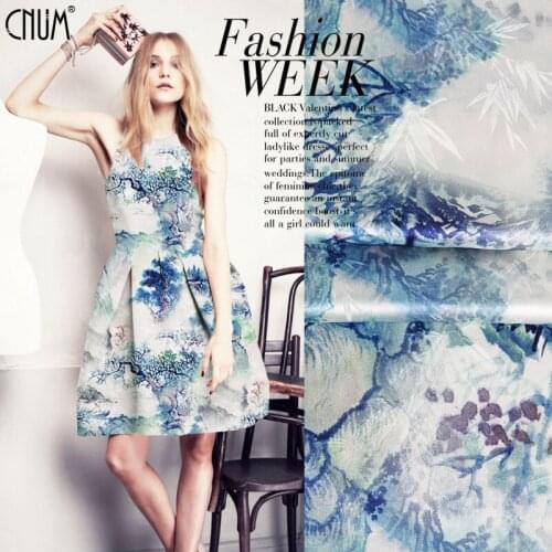 CNUM SP535 Pure Silk/Chinese Painting, Jacquard/Silk Fabric 90% Silk 10% Spandex/Width 1.27yd Thickness 19mm