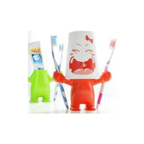 Hercules Love Earth Hour toothbrush Holder rinsing mug plastic seat frame + free toothbrush non-ceramic,Wholesale Cute