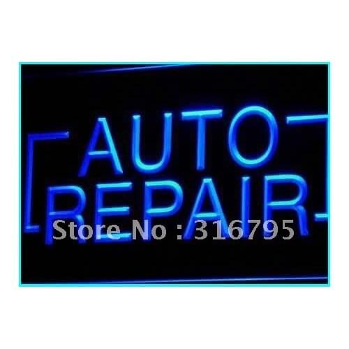 I428 Auto Repair Shop Parts Display LED Neon Light Light Signs On/Off Switch 20+ Colors 5 Sizes