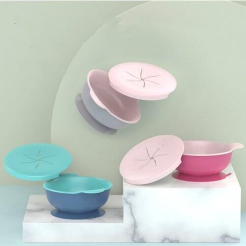 Children Tableware Baby Learning Dishes Baby Feeding Bowl Sucker Bowl Snacks Drink Baby Food Supplement Bowl Anti-skid Anti-fall