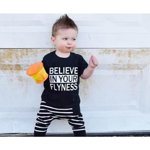 Believe In Your Flyness Fashion T Shirt for Kids Boys Girls Funny Toddler Shirts Children Casual Short Sleeve O-neck Tops Tees