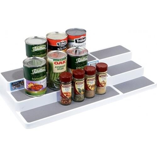 Horizontal stretch three-layer ladder seasoning rack seasoning storage rack household goods kitchen racks