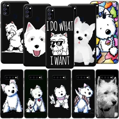 GX48 Cartoon Westie Dog Case for Samsung A6 A7 A8 Plus A9 A10 A20 A30 A40 A50 A60 A70 A01 EU A11 A21S A31 A41