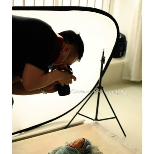 Coconut Newborn Photography Props100*150CM Studio Photo Oval Collapsible Light Reflector handhold portable photo disc