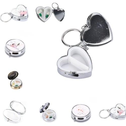 1PC Pillbox Medicine Container Tablet Storage Case Round Heart Shape Medicine Container For Pill Storage Holder