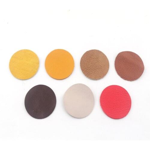 Genuine Leather Discs Leather Applique Circles Leather sheets Crafts for earring making DIY Leather Scrap Circle Die Cut Leather