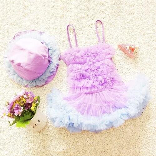 Baby Girls Swimwear Soft Lace Kids Bathing Suits Summer Children Girl Princess One-pieces Swimming Suits