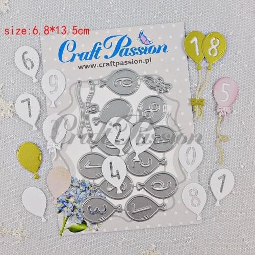 Sirius Balloon numbers Metal Cutting Dies and Stencil Template for DIY Scrapbooking Photo Album Embossing Decorative Cards