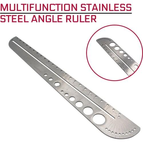 Multifunction Ruler Compasses Protractor Stainless Steel Hexagon Ruler Scale Tool