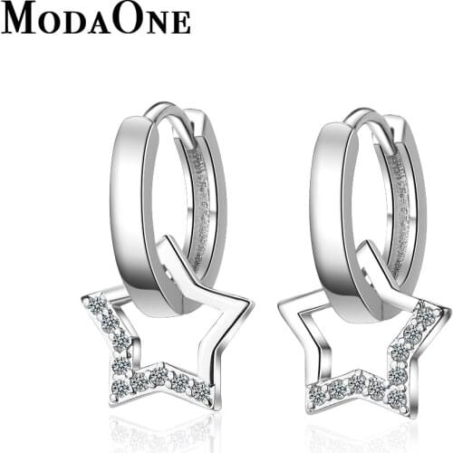 ModaOne Tassel Star 925 Sterling Silver Earrings For Women AAAAA Zircon Trendy Earrings Jewelry Aretes De Mujer Oorbellen
