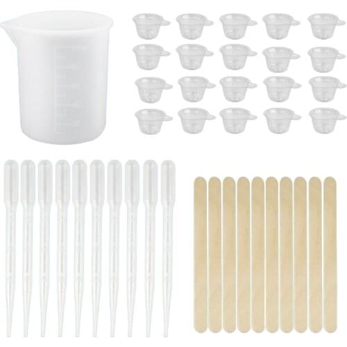 41 Pcs Resin Jewelry Tools Set Measure Cup Dropper Stirring Sticks UV Epoxy Resin DIY Jewelry Making Kit