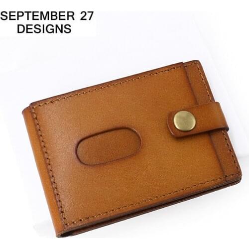Credit Card Wallets Genuine Leather Retro Mini Men ID Wallet Vintage Male Small Purses Card Holder Slim Women Bus Bank Card Case