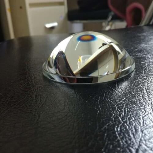 64mm Optical Glass High Power LED Laser focusing Linght Focal Length 40mm Plano Convex Glass Lens DIY Condensing Lens 1PC