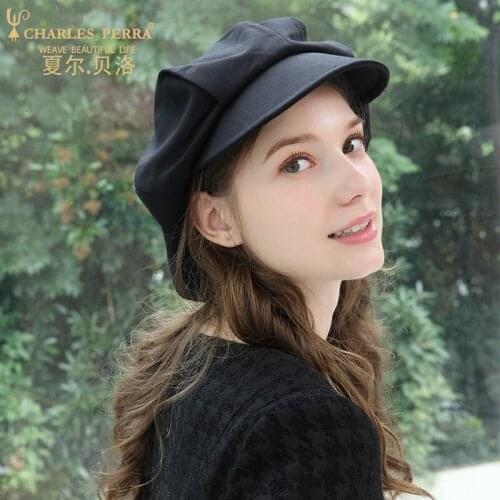 2020 Autumn Hat Female New Warm Hats Casual Octagonal Hat Korean Version Fashion Simple Elegant Womans Beret 2A40
