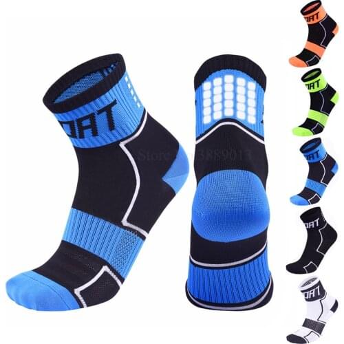 Professional Reflective Cycling Socks Men Breathable Outdoor Basketball Socks Wicking Bike Socks Running Sports Socks Women