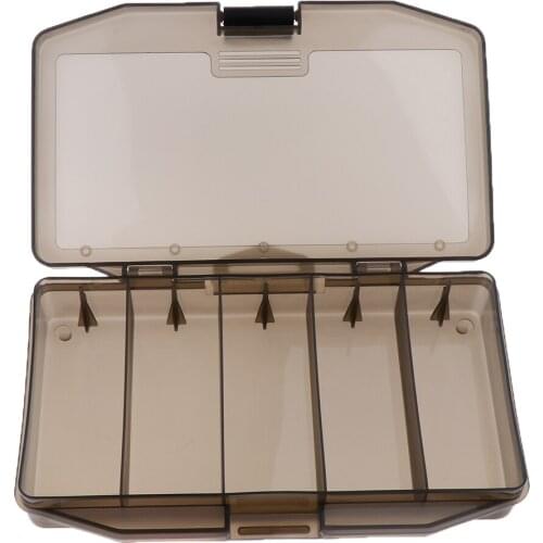 Fishing Tackle Cases Plastic Storage Box - 5 Fixed Compartments– Hooks Lures Baits Beads Container Carrier