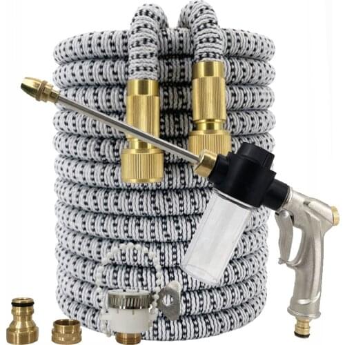 New Garden Watering Hose Telescopic Garden Hose Adjustable Nozzle High Pressure Car Wash Weapon For Outdoor Garden Watering