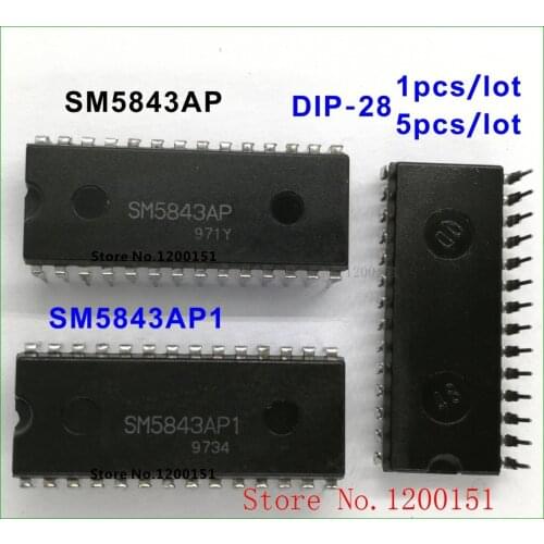 SM5843 SM5843AS SM5843AS1 SOP-28 SM5843AP SM5843AP1 DIP-28