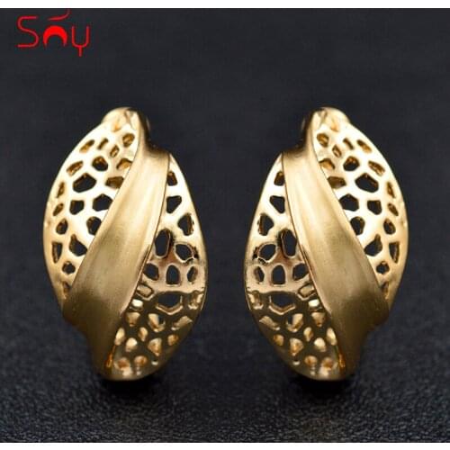 Sunny Jewelry Clip Earrings For Women High Quality Alloy Fashion Jewelry 2020 Hollow Water Drop For Party Wedding Anniversary