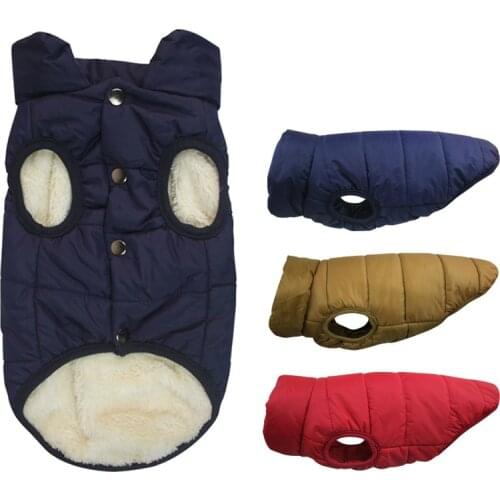 Windproof Dog Down Jacket Cotton Padded Dog Winter Coat Fashion Dog Overcoat for Small Medium Dogs French Bulldog Pug Clothes