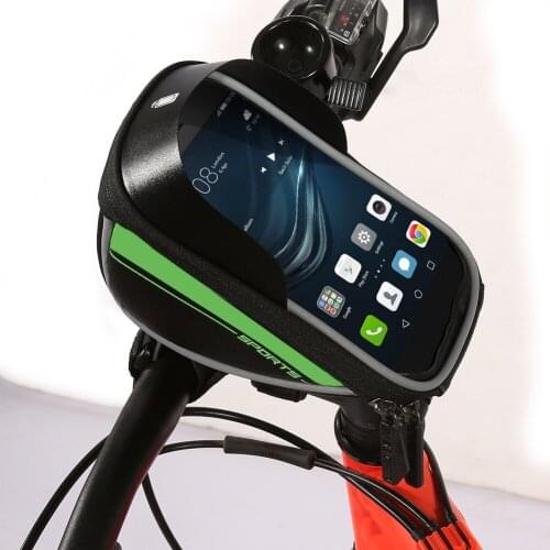 Waterproof Portable Bicycle Frame Phone Holder Bag Bike Handlebar Bag Made Of High Quality PU + EVA Material Waterproof