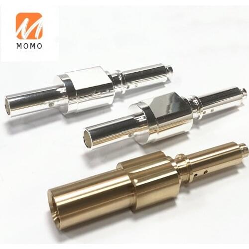 High precision machining cnc aluminum brass copper parts with silver plating treatment for electronic industry use