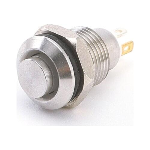 1PCS Metal Push Button Switch Self-locking Waterproof Small Jog Switch Computer Power Buttons 8mm/10mm With Light