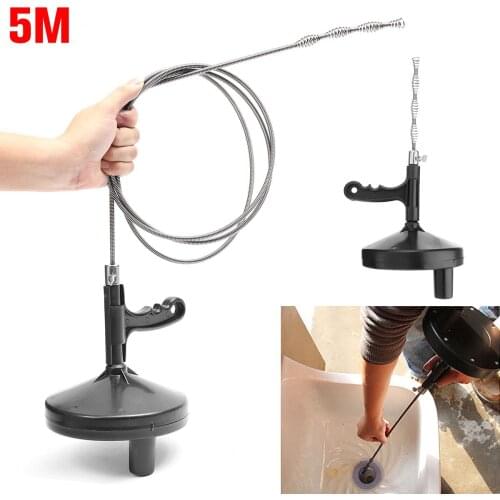 1pcs 5M Toilet Sewer Clog Long Line Steel Spring Hook Kitchen Bathroom Sink Pipe Drain Cleaner Pipeline Hair Cleaning Remover