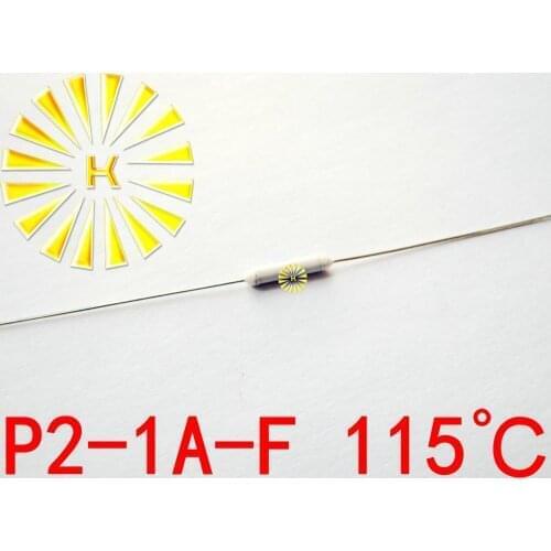 100% Original P2-1A-F 115 degree Thermal-Links 1A 250V Resistance Temperature Fuse x 500PCS