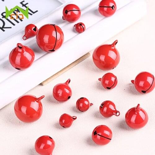 20piece DIY Jingle Bells Copper Loose Beads 8/10/12/14/20mm for Festival Party Decoration Christmas Tree Decoration DIY Crafts