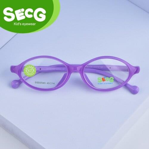 2021 SECG Optical Children Glasses Frame TR90 Primary School Boys And Girls With Glasses Kids Glasses Diopter Eyeglasses Rubber