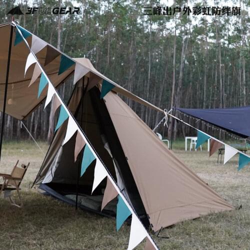 3F UL GEAR 380cm Indian Style Tent Wind Rope Outdoor Camping Hiking Birthday Party Atmosphere Bunting