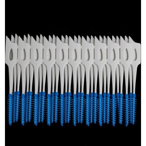 80% Hot Sale 40 Pcs Toothpick Picks Soft Teeth Slit Brush Massager Oral Dental Health Care