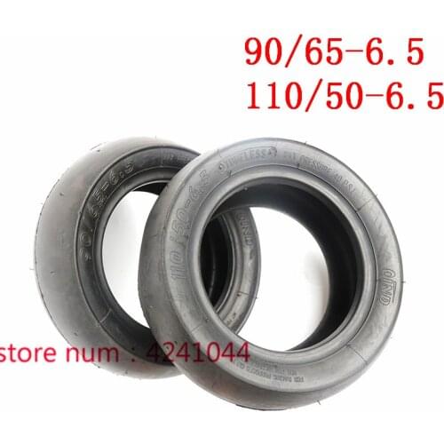 Motorcycle accessories 90/65-6.5 front 110/50-6.5 Rear Tubeless Vacuum tyres for 47cc 49cc mini pocket bike 10 inch Slick Tires