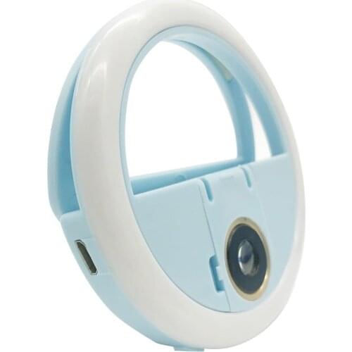 Self-timer LED Ring Flash Portable LED Mobile Phone Light Clip Light Beauty Lens Self-timer 3 Levels Lighting Luminous Ring Lamp