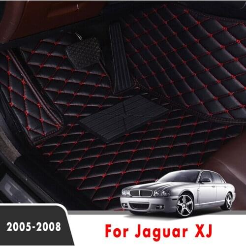 Car Floor Mats For Jaguar XJ 2008 2007 2006 2005 Artificial Leather Carpets Custom Car Styling Foot Pad Car Accessories Interior