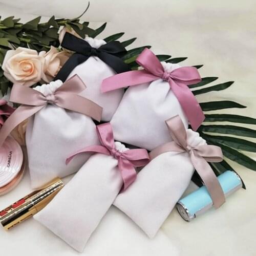 Jewelry Pouch Velvet Bag for Jewelry Packaging Display Cosmetic Party Candy Makeup Gift Pouch Drawstring Bag Custom Packing Sack