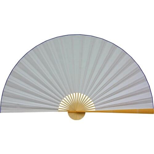 White Large Painting Paper Fan Chinese Style Crafts Banboo Frame Background Decorative Fan Hanging Decoration Fan