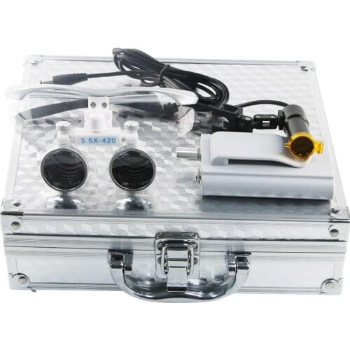 3.5X-420mm Dental Surgical Loupes Binocular Magnifier Surgery Surgical Operation Loupe with 3W LED Spot Light