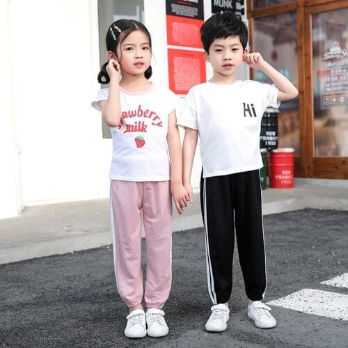 Kids Pants Spring Autumn Children Elastic Waist Casual Trousers Teenager Loose Sports Pants