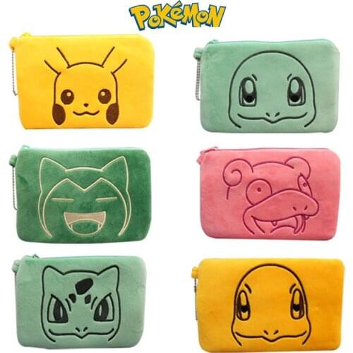 Pokemon Pikachu Little Fire Dragon Kaby Beast Cartoon Anime Character Pencil Case Storage Bag Clutch Bag Wallet Birthday Gifts