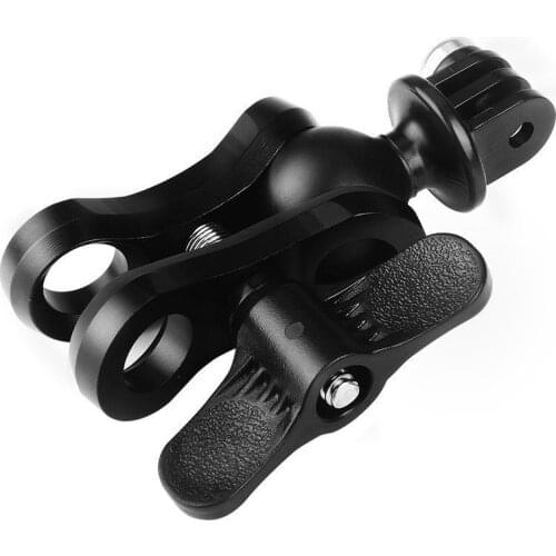 Black Aluminum CNC Diving Lights Ball Clip Mount Butterfly-type Clamp Mount Accessory Kit With Ball Adapter For GoPro Hero4 Silv