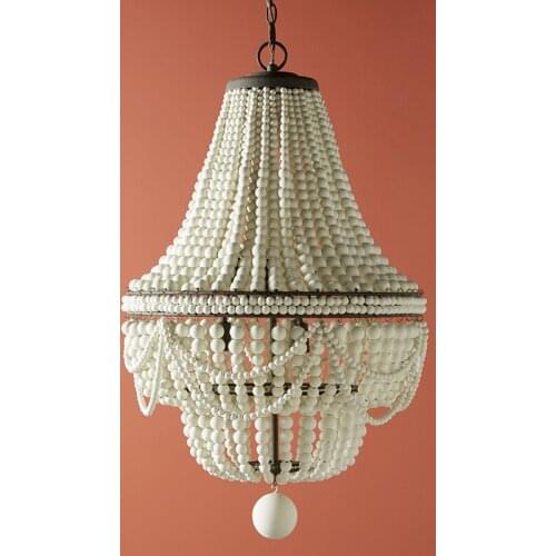 French Retro Dining Room Light Study Bedroom Nordic Pendant Lamps Modern Wooden Pendant Light Creative Living Room Hanging Lamps