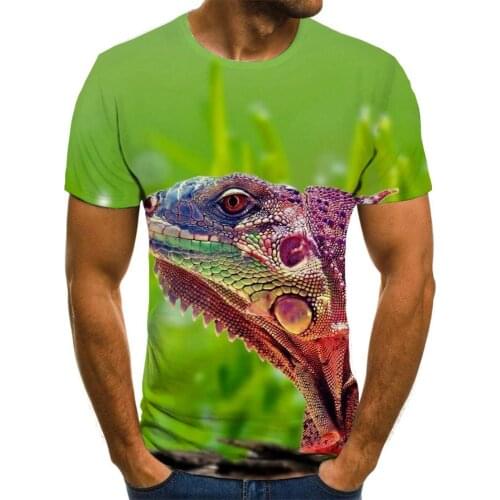 Giyu Lizard T shirt Men Animal Tshirt Printed Harajuku Funny T shirts Green Tshirts Casual Short Sleeve Hip hop New Style Tops