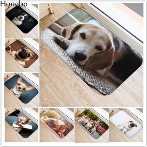Hongbo New Creative Rugs Washable Funny Dog Doormat Bath Mats Foot Pad Home Decor Bathroom Mats Door Mat Floor Mat