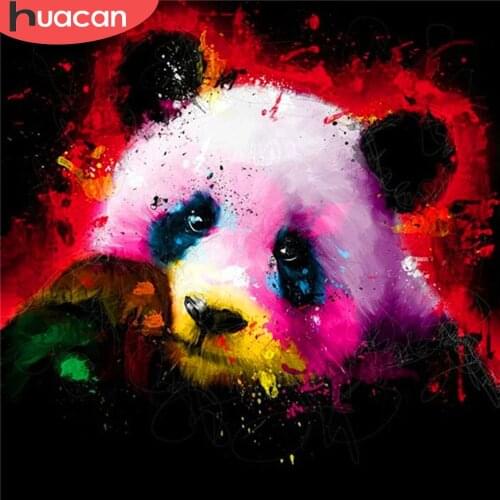 HUACAN 5d Diamond Painting Animal Diamond Embroidery Cross Stitch Panda Pictures Of Rhinestones Mosaic Sale Handicraft